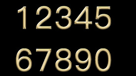 金属质感数字
