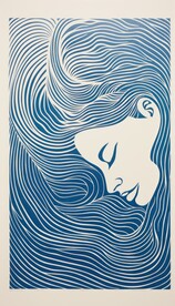 女性人物框画