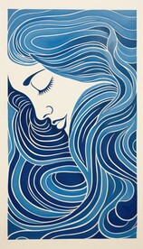 女性人物框画