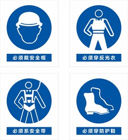  必须戴安全帽 