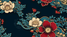 中国风花卉