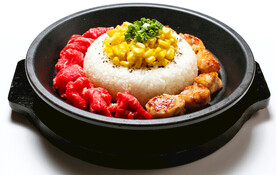 鸡肉牛肉双拼铁板