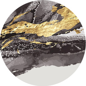 金箔水墨抽象艺术挂画装饰画