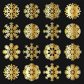 金色雪花 