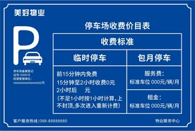 停车场收费牌