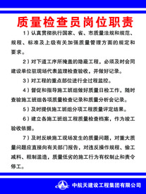 质量检察员岗位职责