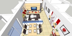 客厅餐厅设计模型