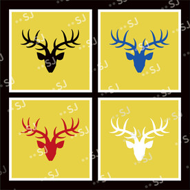 麋鹿logo图标矢量