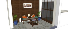中式休息区设计模型