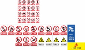 禁止跨输送带禁止吸烟 禁止拍照
