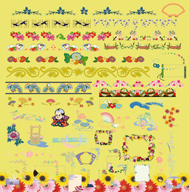           花边花纹 