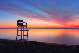 夕阳海景