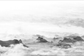 水墨远山背景底纹