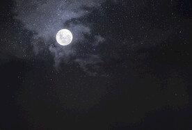夜色月亮星空繁星