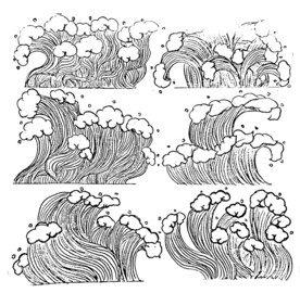 海浪花纹