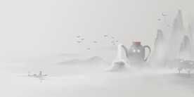 中国风茶道背景