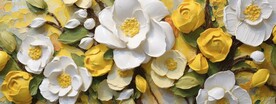 花卉浮雕装饰画