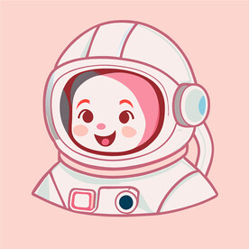 可爱宇航员插画