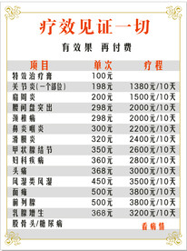疗效海报