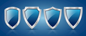 蓝色盾牌矢量