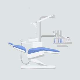 牙科牙医设备插画图