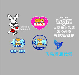 小鹿 兔子 小狗 小鸟