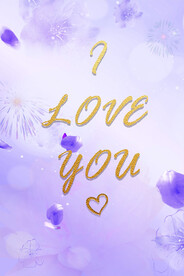 LOVE YOU紫色唯美挂画
