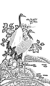 花鳥仙鶴圖 仙鹤图花鸟图素材-仙鹤图花鸟图图片-仙鹤图花鸟图设计模板-昵图网
