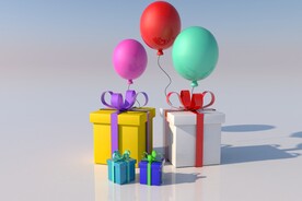 C4D礼品盒模型 带纹理贴图
