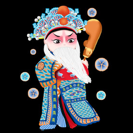 京剧生角老生人物唱京戏