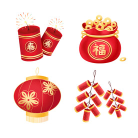 新年装饰图案贴纸.
