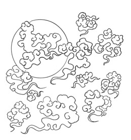 云朵线描