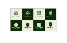 植物叶子枝叶标志logo