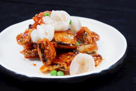 鲜虾茄盒