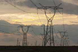 电网 电力 晚霞