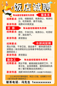 饭店招聘海报