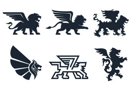 翅膀狮子logo图片