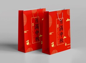 中秋手提袋文件为展开平面图