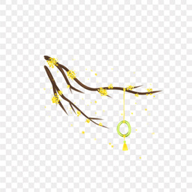 手绘桂花插画