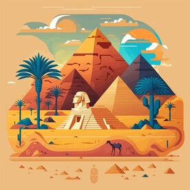 森系手绘清新风景   
