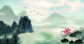 山水水墨画