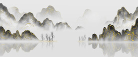 中国风山水背景