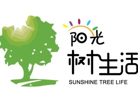 大树  阳光    标志