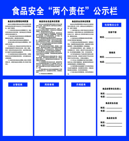 食品安全公示栏