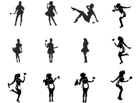女仆剪影