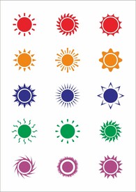 太阳光标志徽标元素