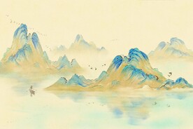中式背景水墨山水背景