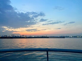 海上落日