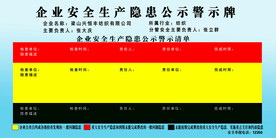 企业生产安全隐患公示牌