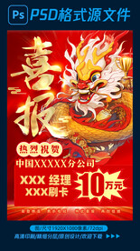 销售业绩喜报海报